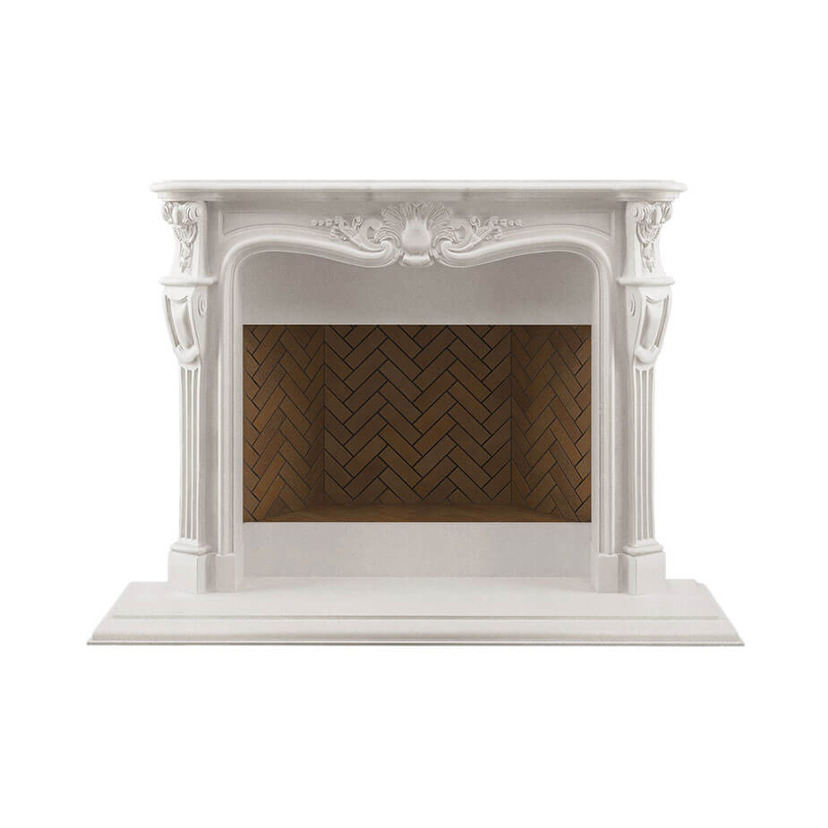 Fireplace Surround Ani-White-Smooth
