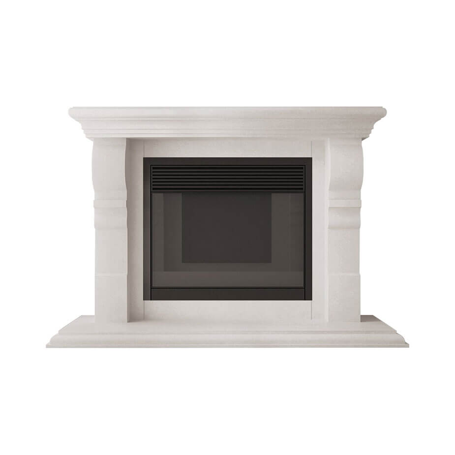 Fireplace surround Ararat white smooth