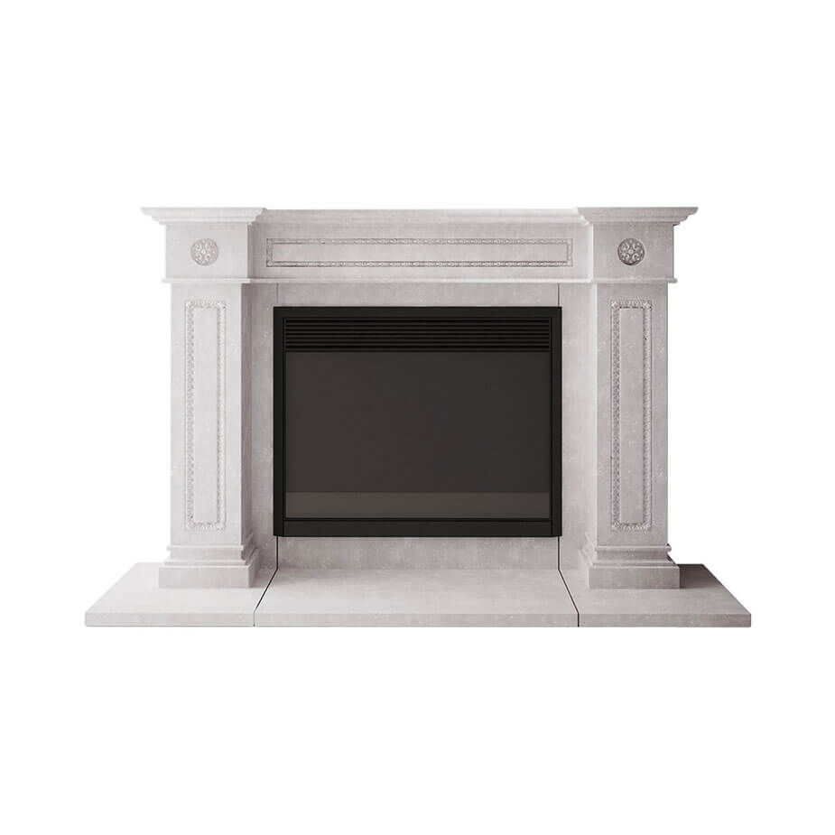Fireplace surround Berline WHITE TRAVERTINE