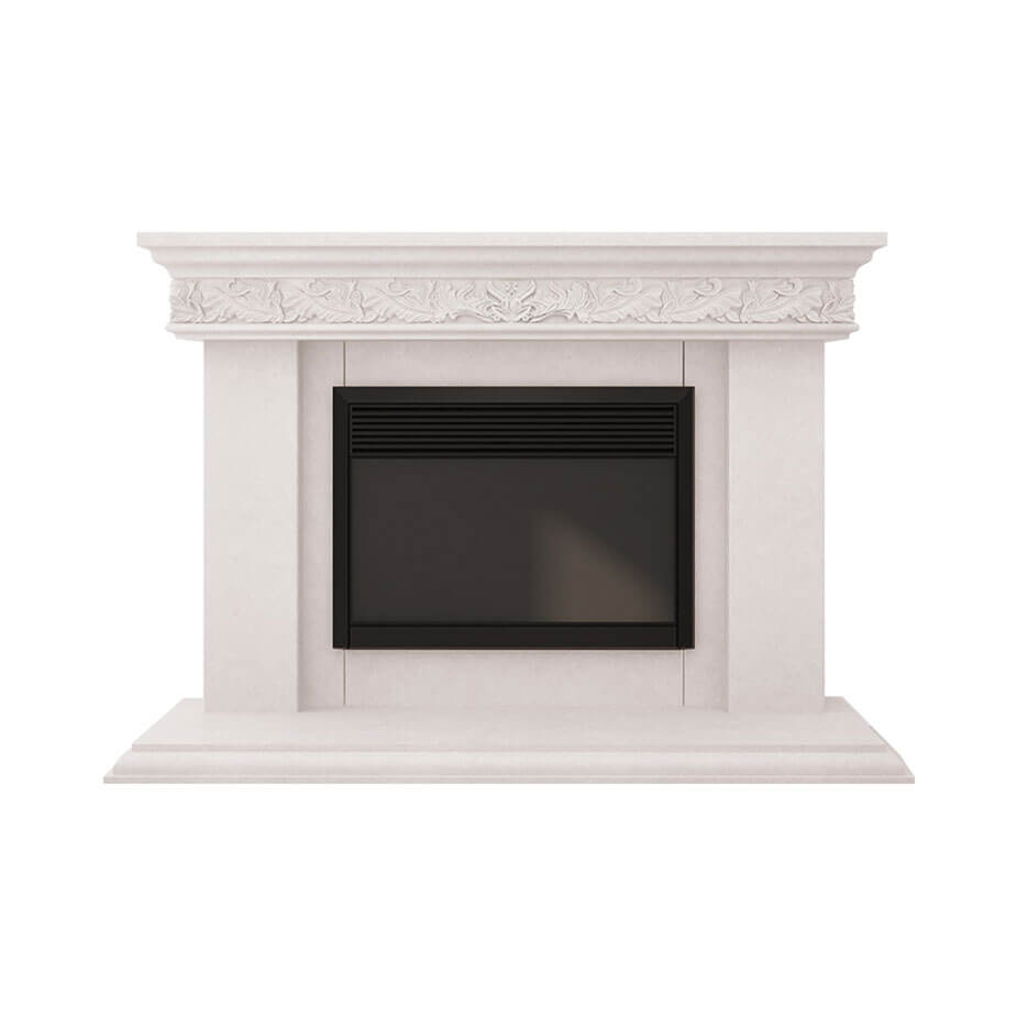 Fireplace surround Bonaparte SL white smooth