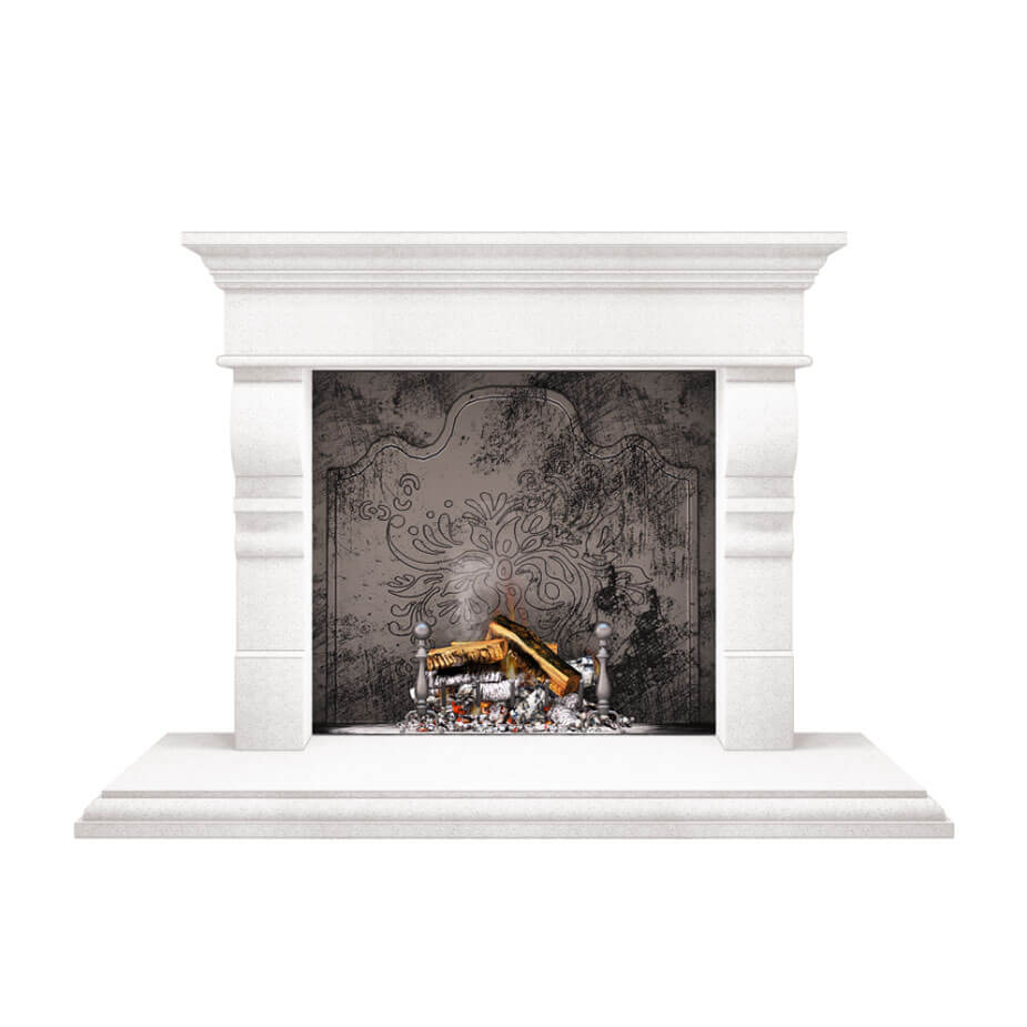 Rome fireplace surround White Acid Wash