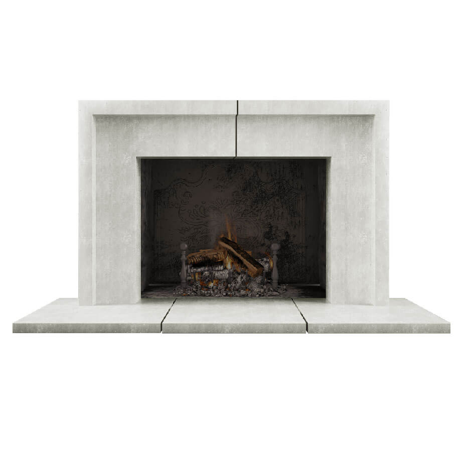 Sevun WHITE TRAVERTINE fireplace surround