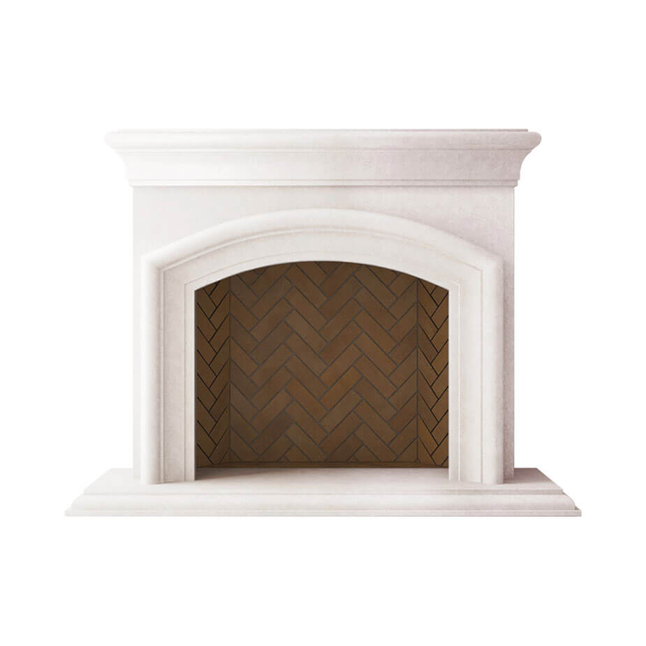 Vira White SMOOTH fireplace surround