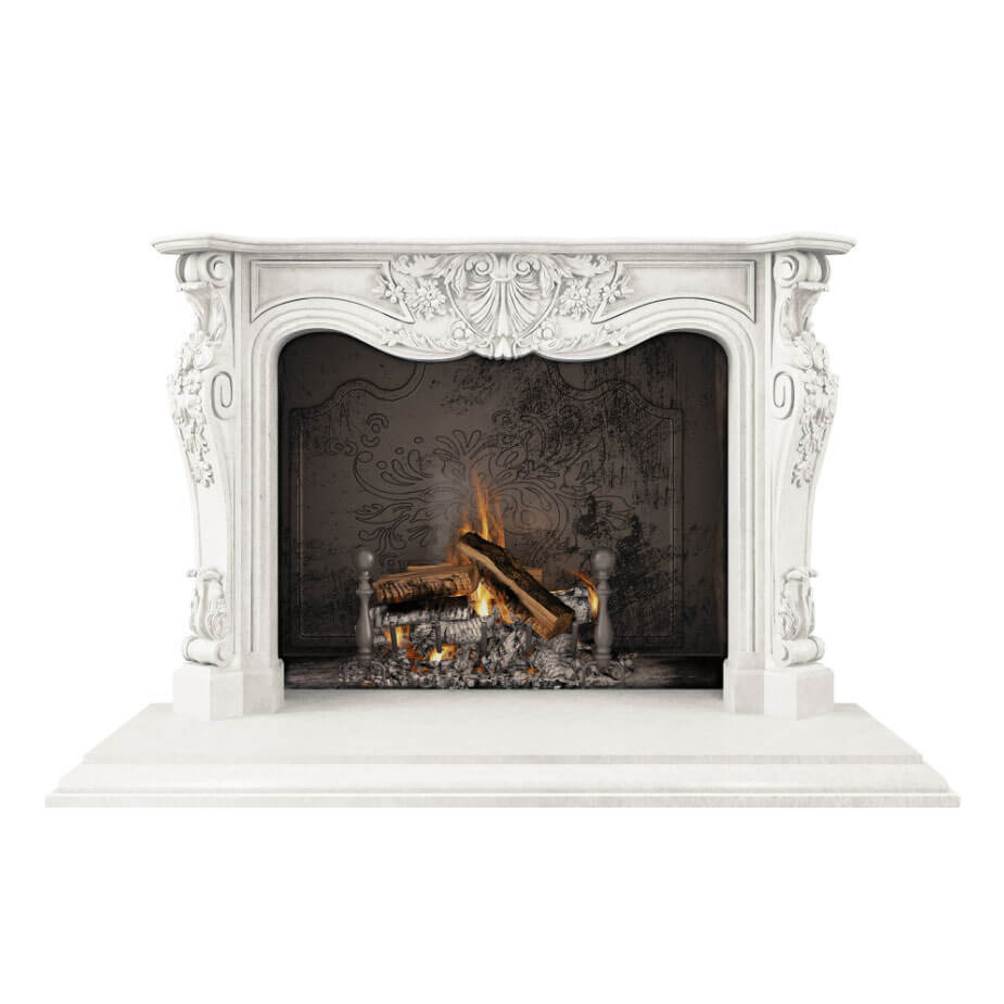Fireplace surround Athena WHITE SMOOTH