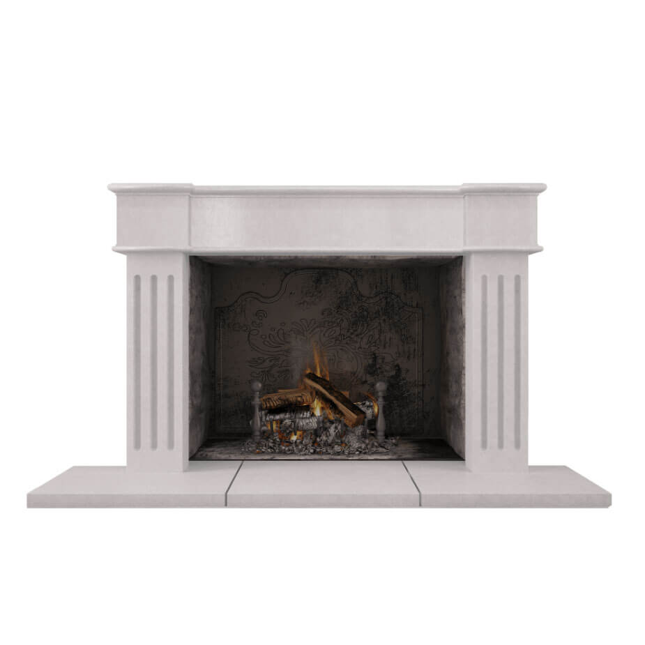 Fireplace surround Great Hayk WHITE SMOOTH