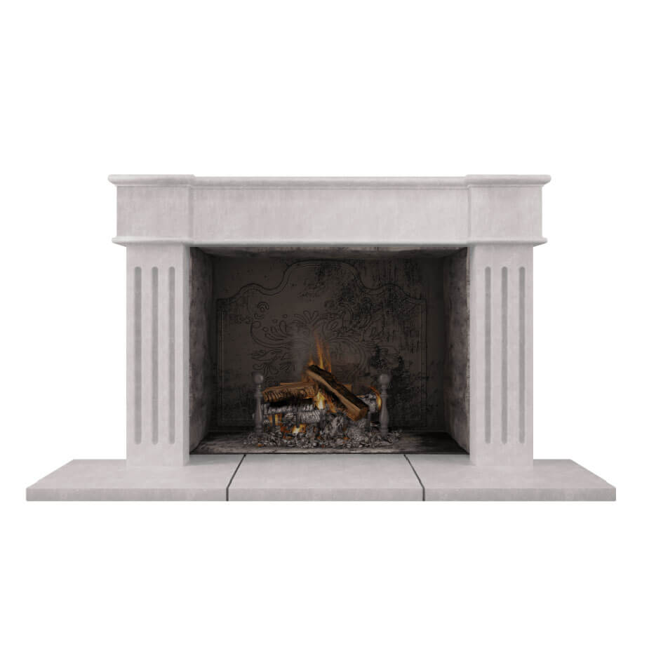 Fireplace surround Great Hayk WHITE TRAVERTINE