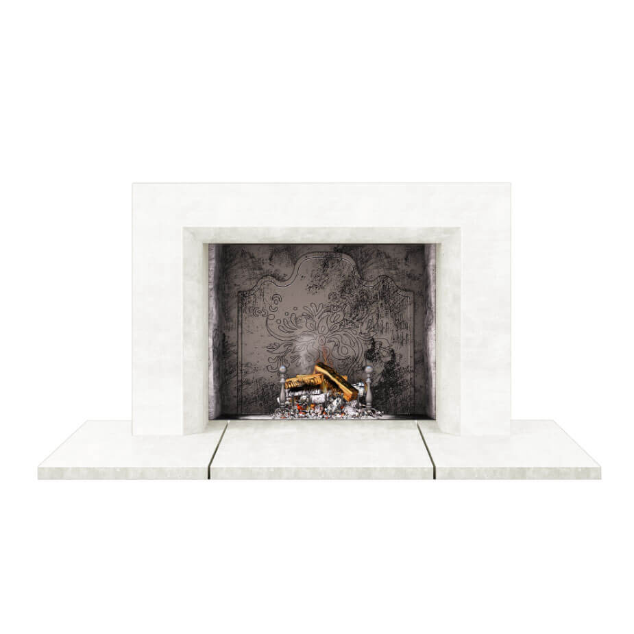 New York Fireplace Surround-WHITE-TRAVERTINE