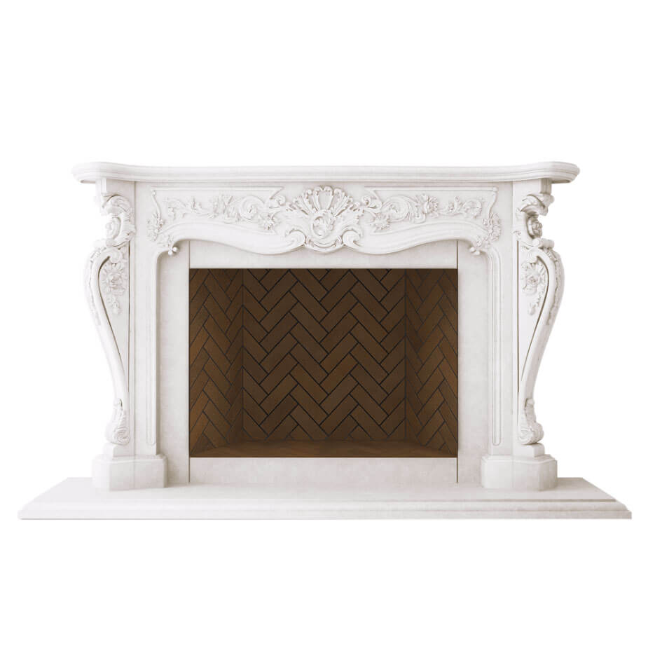 Fireplace Surround Anahit-White-Smooth