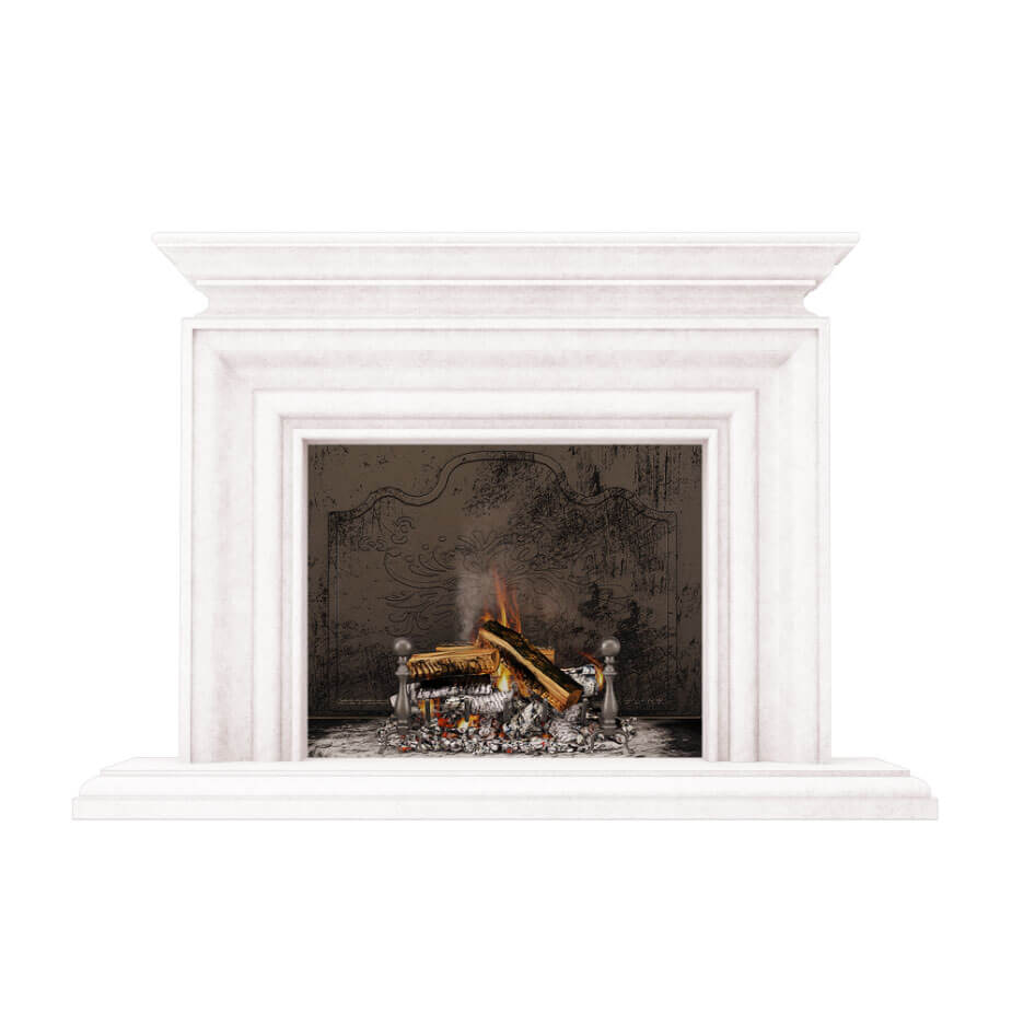 Napa Fireplace Surround smooth white 1