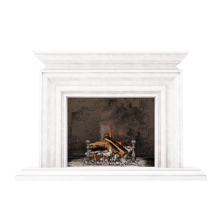 Napa Fireplace Surround smooth white 1