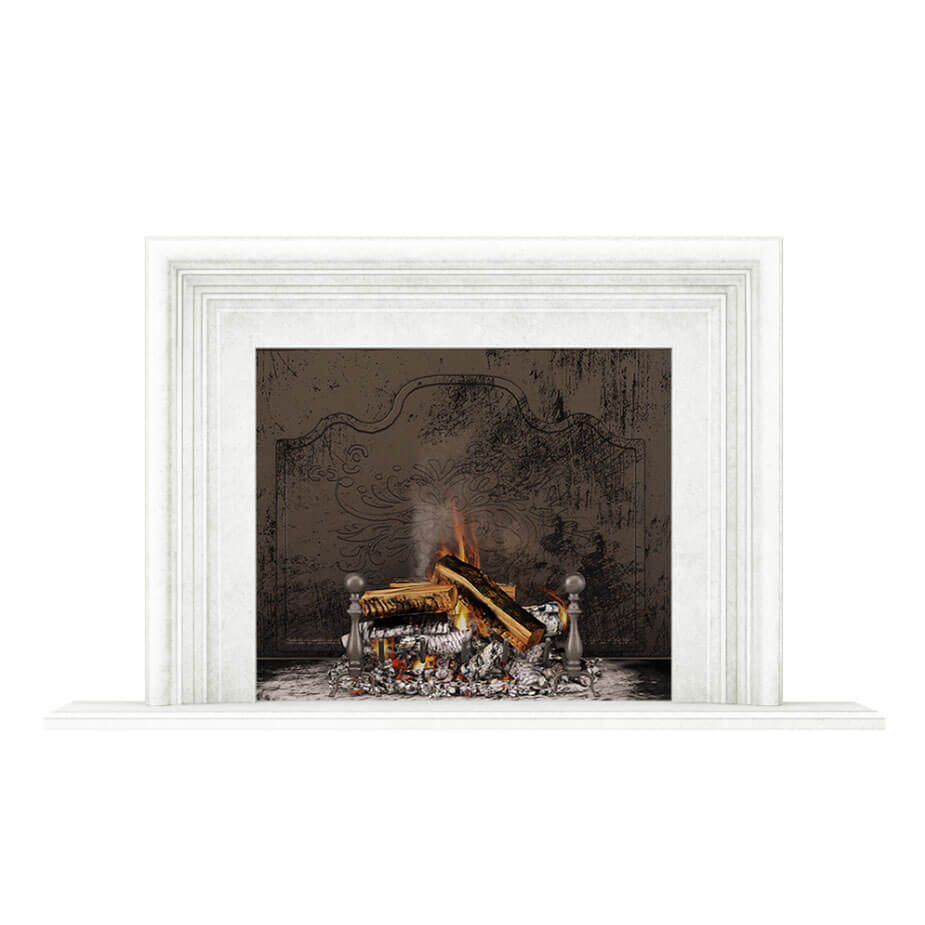 Oslo Fireplace Surround white smooth 1