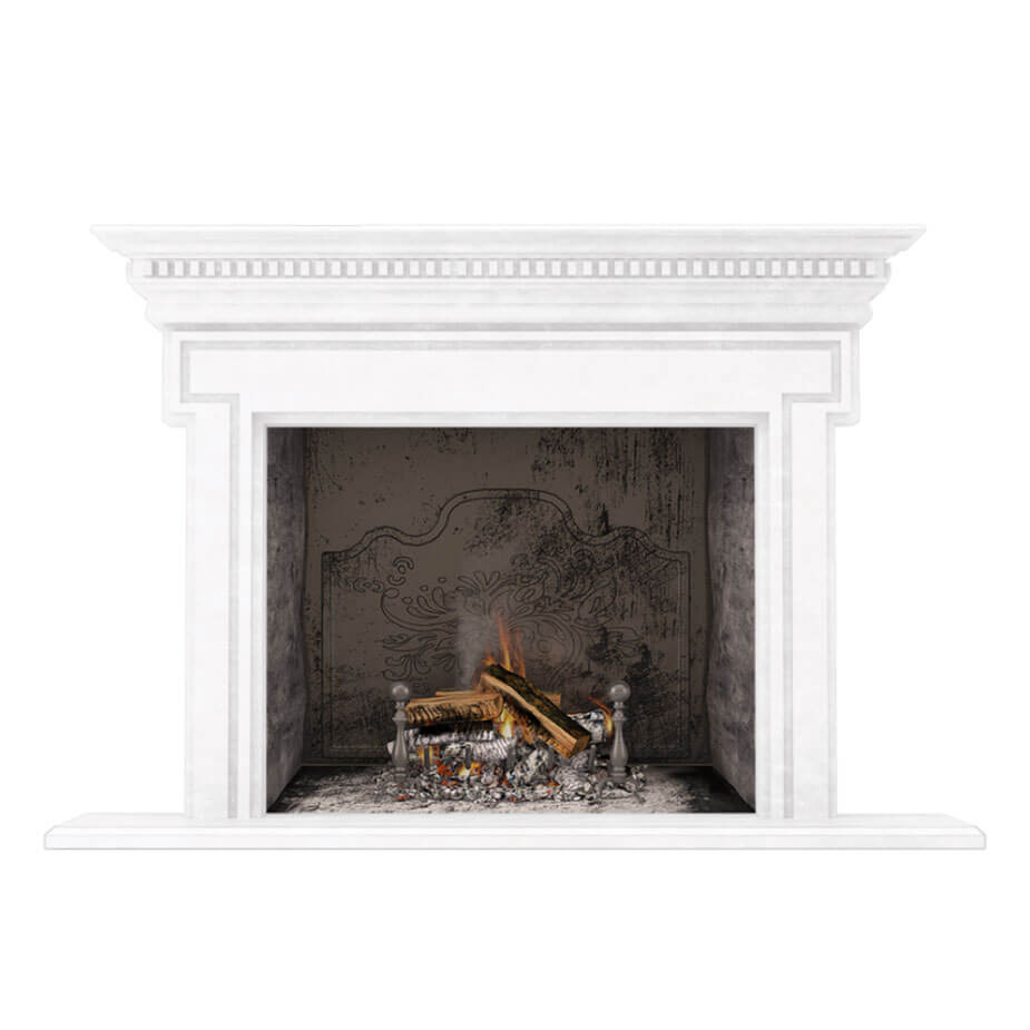 Saint Denis Fireplace Surround travertine white 1