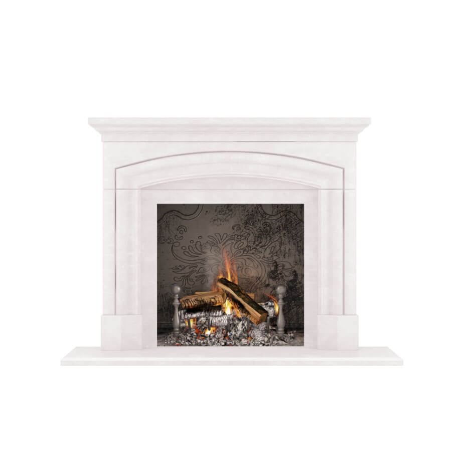 Grand Manchester Fireplace Surround white travertine
