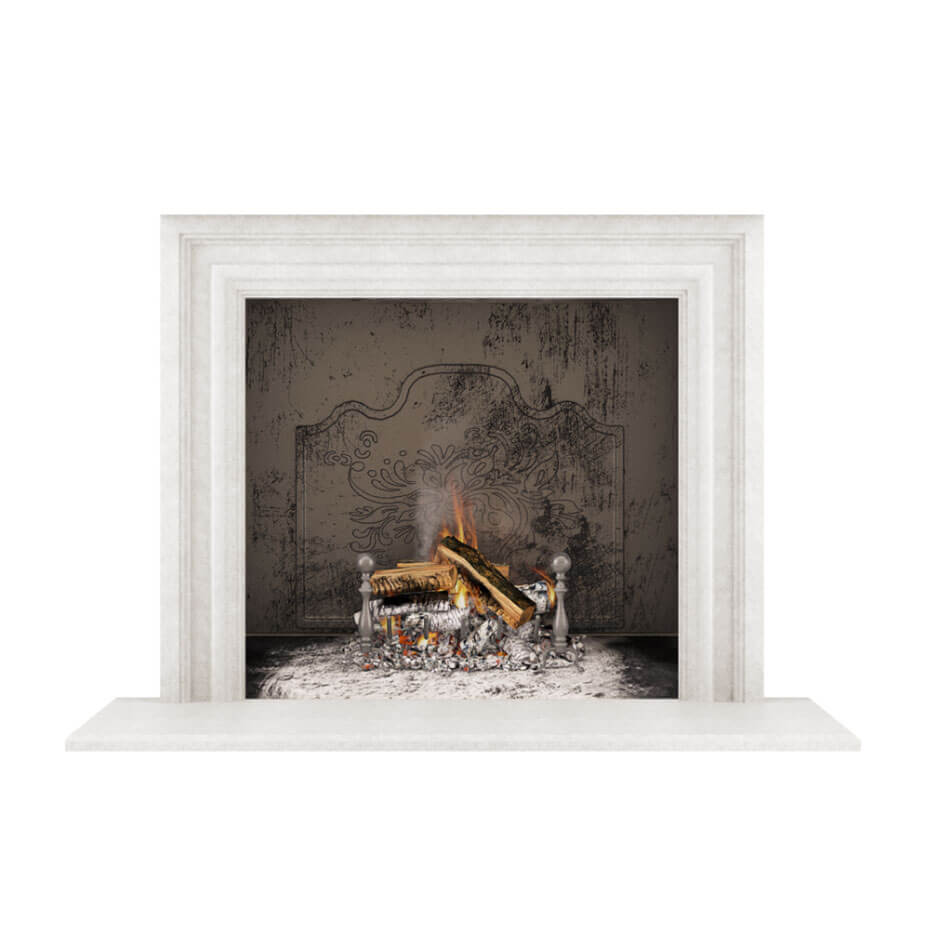 Monterey Fireplace Surround white smooth