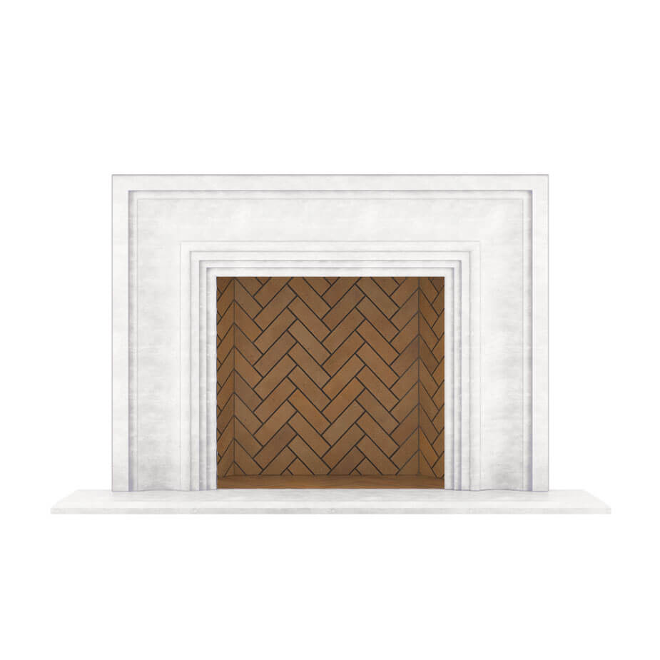 Verona Fireplace Surround white travertine