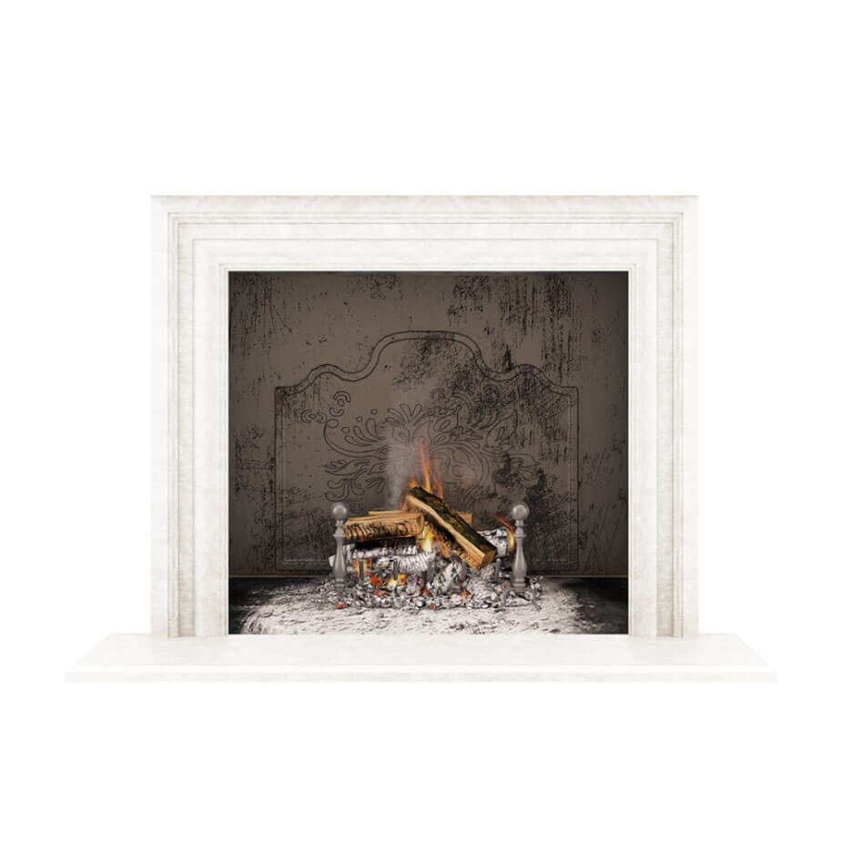 Monterey Fireplace Surround white travertine