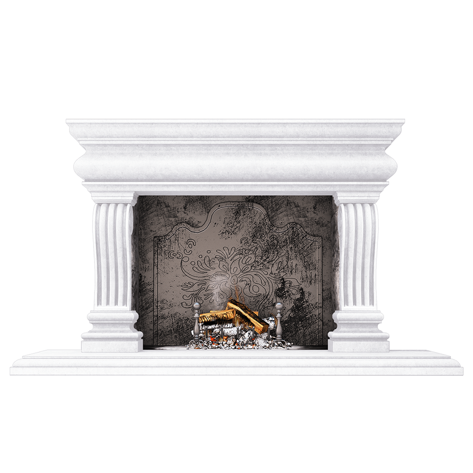 Tigranes 4 Fireplace Surround smooth WHITE