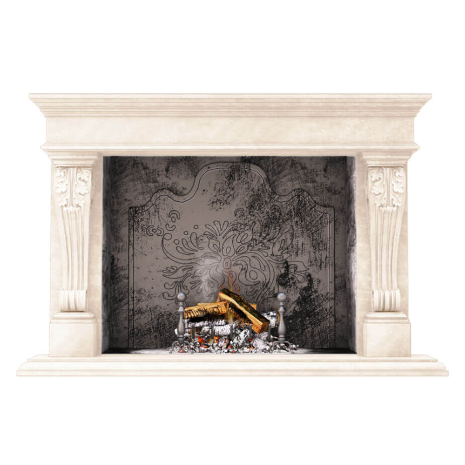Venice Fireplace Surround Travertine Beige 1