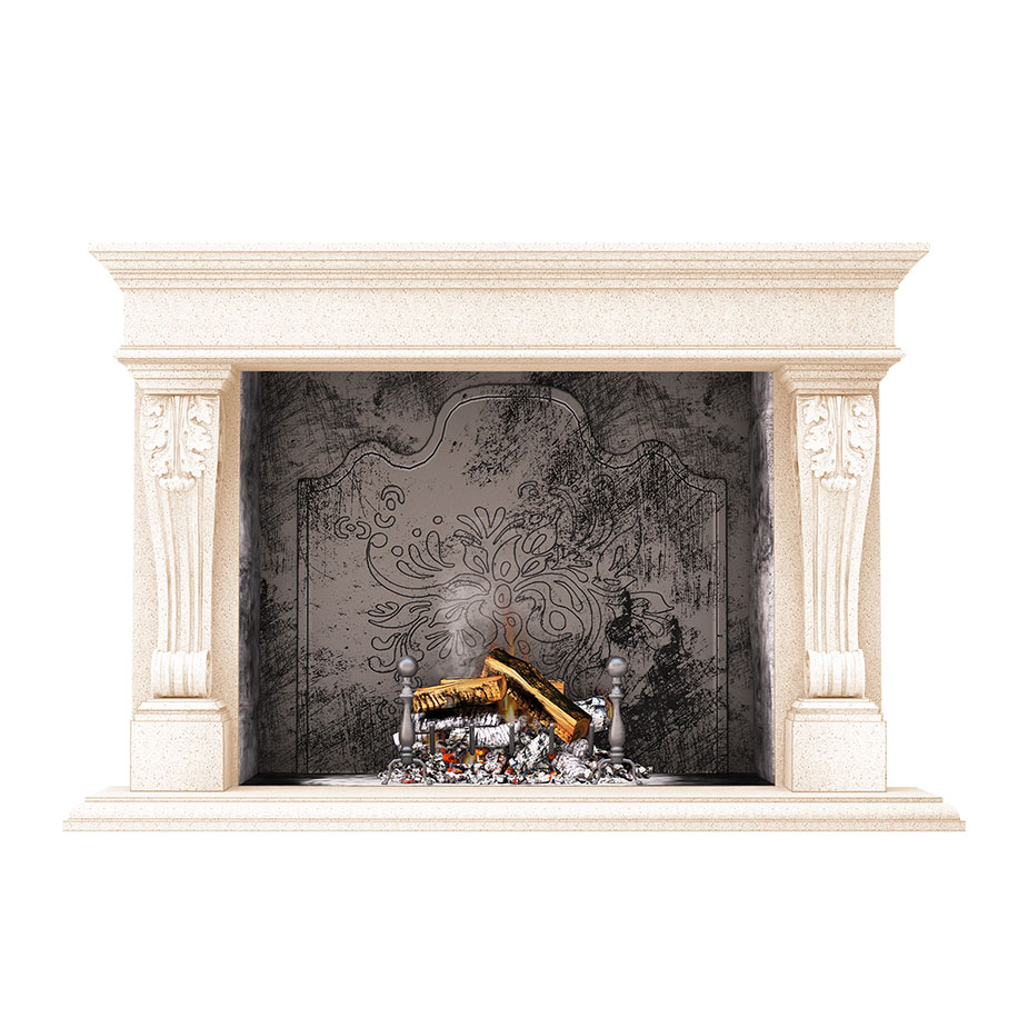 Venice Fireplace Surround beige acid wash 1