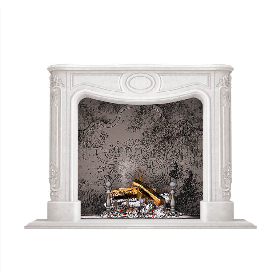 Florence fireplace surround-WHITE-SMOOTH-1