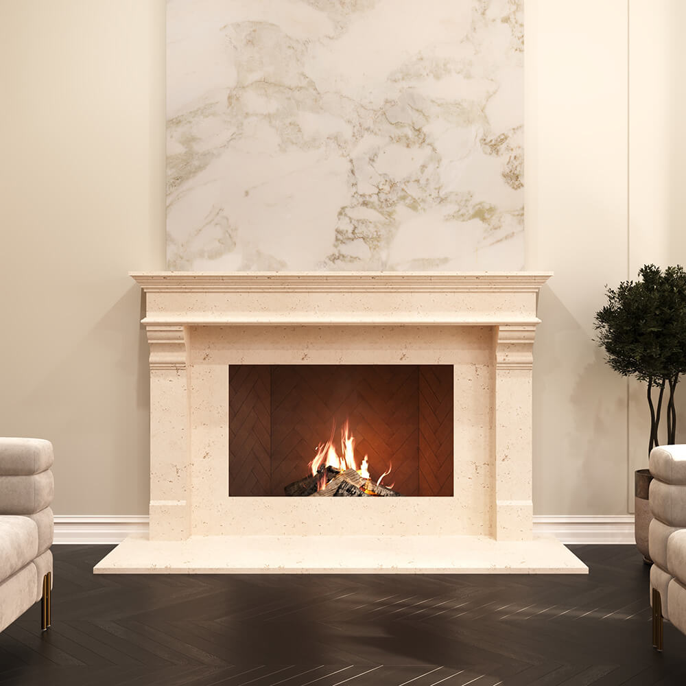 Precast Surround Eirene Precast Fireplace Surround | Free Shipping