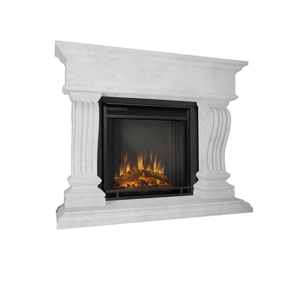 ornate fireplace mantel